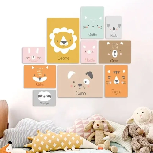 Gli Animaletti Quadri set 10 pannelli