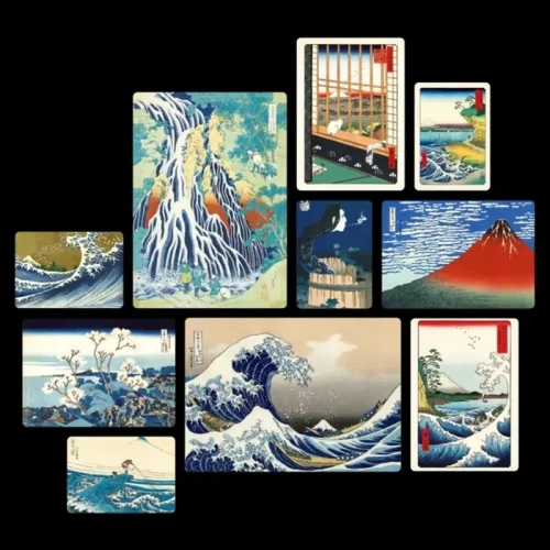Hokusai Hiroshige Quadri set 10 pannelli