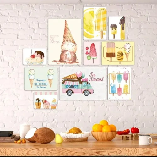 Ice Cream Quadri set 10 pannelli