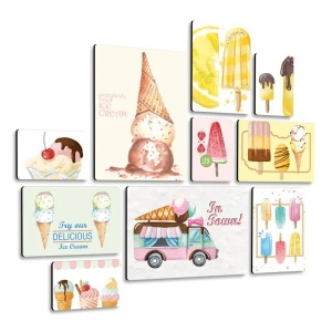 Ice Cream Quadri set 10 pannelli