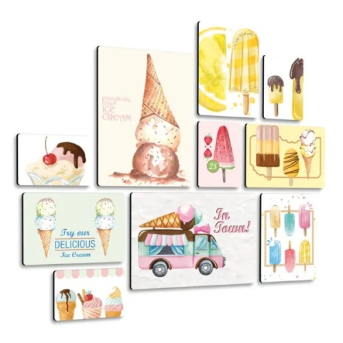 Ice Cream Quadri set 10 pannelli