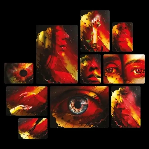 Metaphysical Soul Red Quadri set 10 pannelli