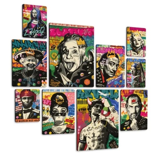 Personaggi Famosi Punk Quadri set 10 pannelli