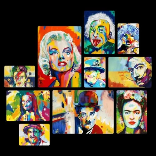 Personaggi Famosi Quadri set 10 pannelli