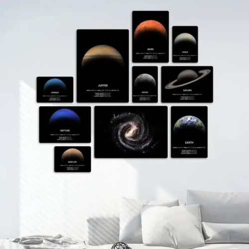 Sistema Solare Quadri set 10 pannelli