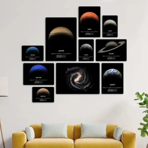 Sistema Solare Quadri set 10 pannelli