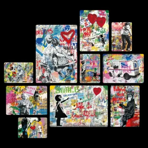 Street Art 1 Quadri set 10 pannelli
