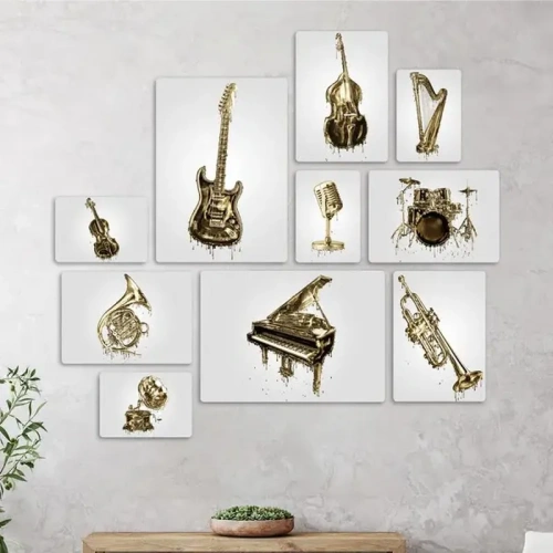 Strumenti Musicali Quadri set 10 pannelli