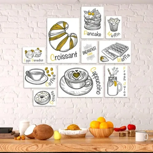 The Breakfast Quadri set 10 pannelli