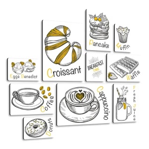 The Breakfast Quadri set 10 pannelli