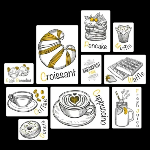 The Breakfast Quadri set 10 pannelli