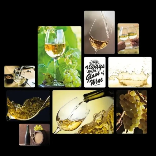 Vino Bianco Quadri set 10 pannelli