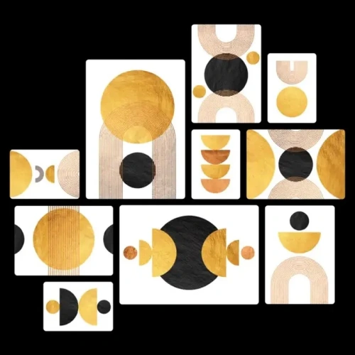 Zen Gold Quadri set 10 pannelli