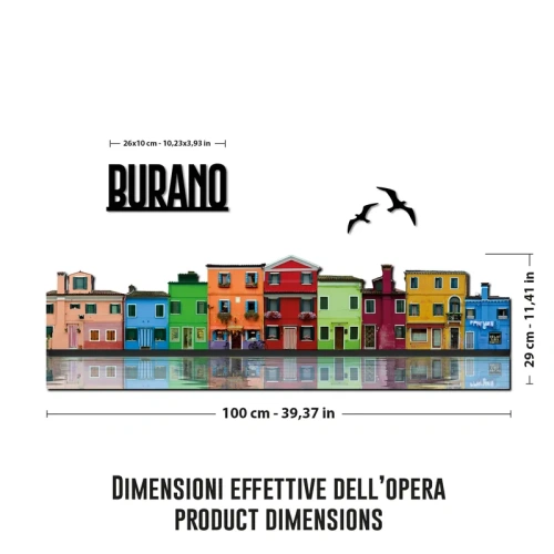 Burano Skyline Fotografico Sagomato