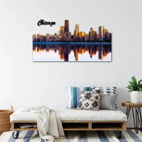 Chicago Skyline Fotografico Sagomato