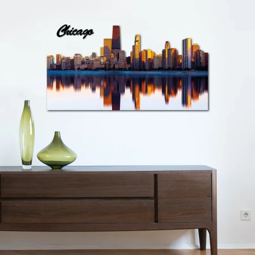 Chicago Skyline Fotografico Sagomato
