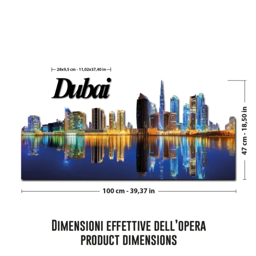 Dubai Skyline Fotografico Sagomato