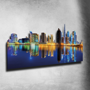 Dubai Skyline Fotografico Sagomato
