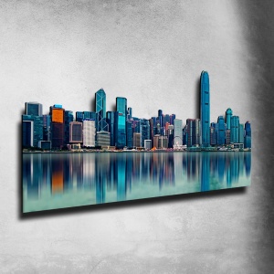Hong Kong Skyline Fotografico Sagomato