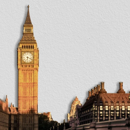 Londra Westminister Skyline Fotografico Sagomato