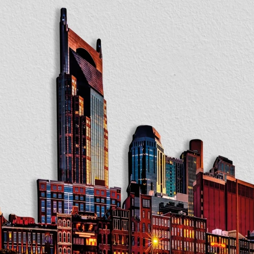 Nashville Skyline Fotografico Sagomato