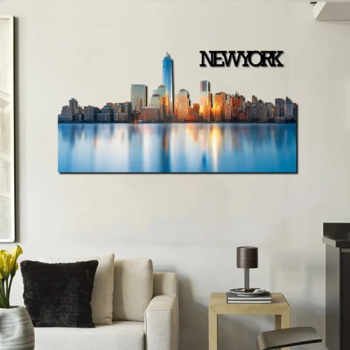 New York di sera Skyline Fotografico Sagomato