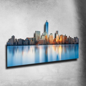 New York di sera Skyline Fotografico Sagomato