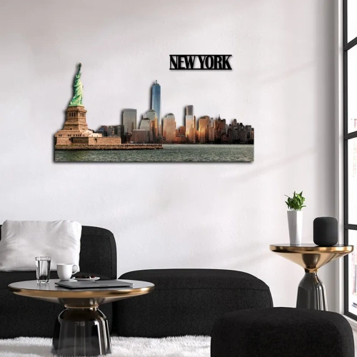 New York Liberty Skyline Fotografico Sagomato