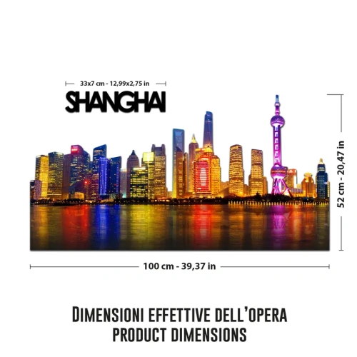 Shangai Skyline Fotografico Sagomato