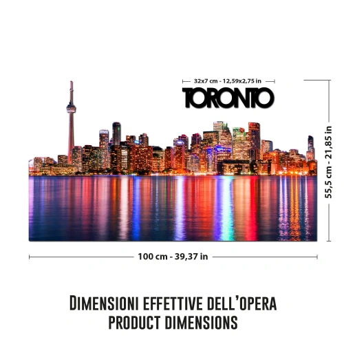 Toronto notte Skyline Fotografico Sagomato