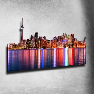 Toronto notte Skyline Fotografico Sagomato