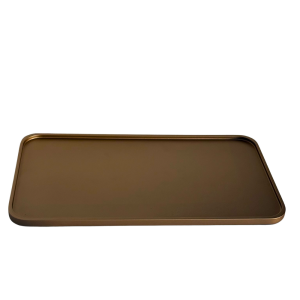 Vassoio Edge metallizzato in legno